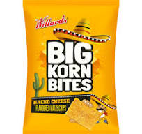 Willards Big Korn Bites Nancho Cheese Flavoured Maize Chips 120g