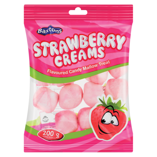 Baxtons Strawberry Creams Candy Mallow Treat 200g
