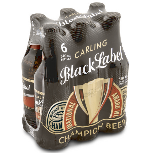 Carling Black Label Bottles 6 Pack 330ml