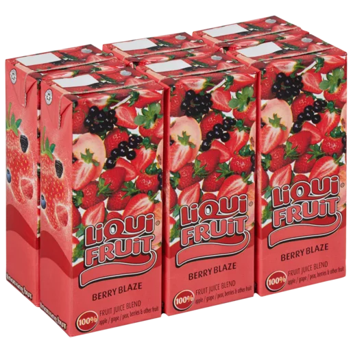 Liqui Fruit Berry Blaze Fruit Juice Blend Box 250ml - 6 Pack