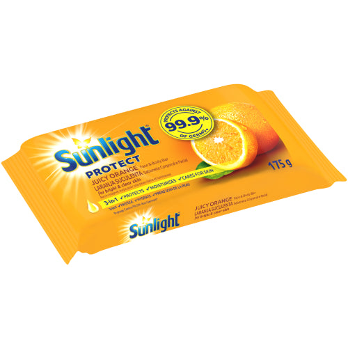 Sunlight Juicy Orange Cleansing Face And Body Bar Soap 175g