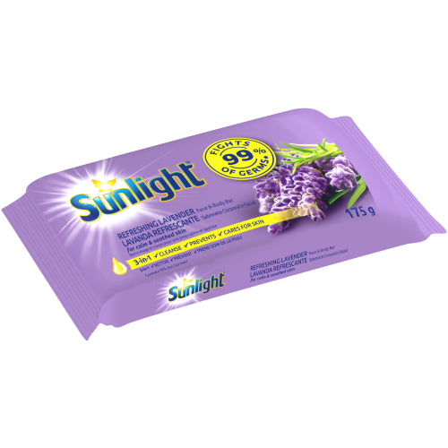 Sunlight Refreshing Lavender Cleansing Face And Body Bar Soap 175g