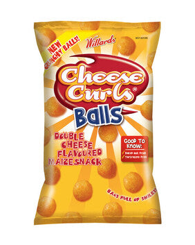 Willards Cheese Curls Balls Double Cheese Flavoured Maize Snack 100g