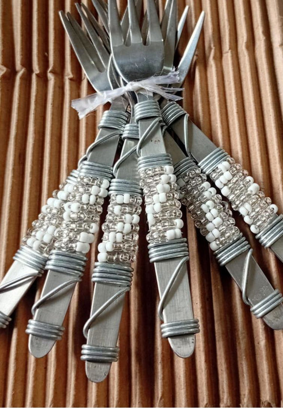 Beaded Cake Forks - 6 per pack