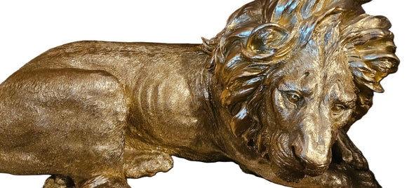 Gold Painted Lion