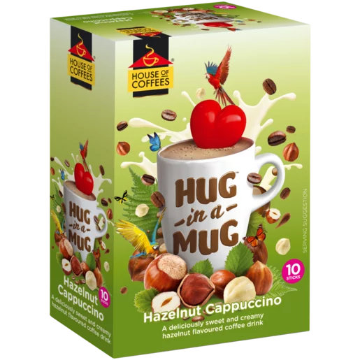 Hug in a Mugg Hazelnut Cappuccino  Box with 8 sticks