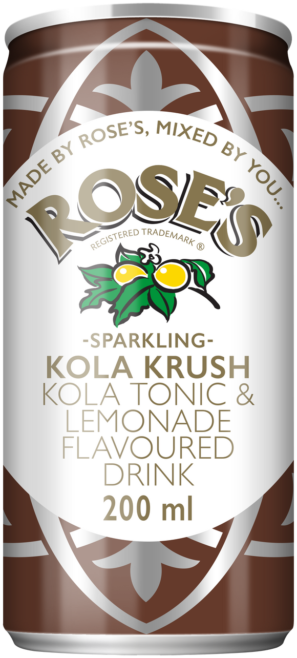 Roses Kola Krush - Kola Tonic & Lemonade Flavoured Drink Can  200ml