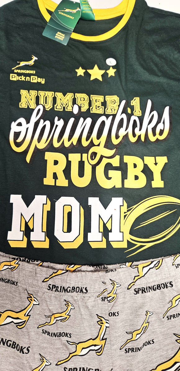 Number 1. Srpingbok Rugby Mom Pajamas