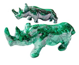 Malachite Stone Rhino