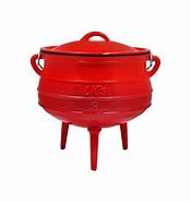 LK's Enamel Coated Red Pot (3-Leg) #3