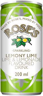 Roses Lemony Lime - Lime and Lemonade Flavoured Drink Can  200ml