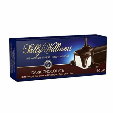 Sally Williams Nougat Bar Dark Chocolate 50g