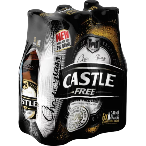 Castle Free Bottle 6 Pack 340ml Bottle