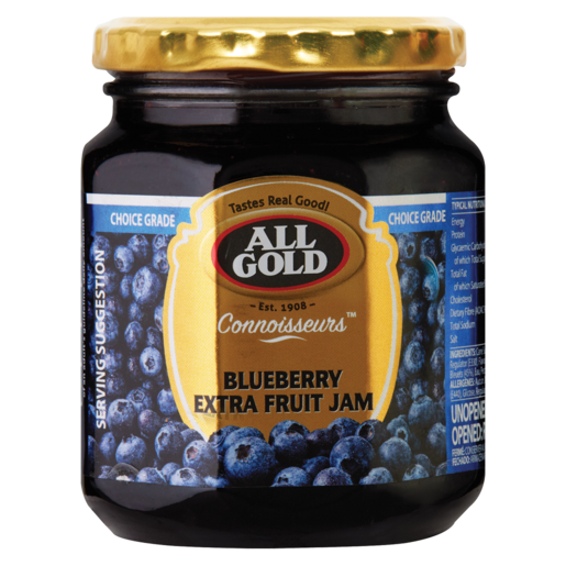 All Gold Connoisseurs Blueberry Extra Fruit Jam 320g