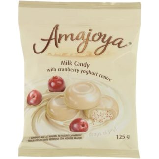 Amajoya Milk Candy with Cranberry Yoghurt Centre 125g