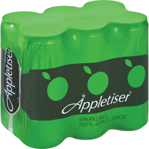 Appletiser Sparkling 100% Apple Juice Can 330ml  6 Pack