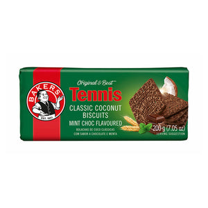 Bakers Tennis Classic Coconut Biscuits Mint Choc Flavoured 200g