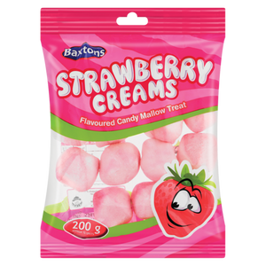 Baxtons Strawberry Creams Candy Mallow Treat 200g