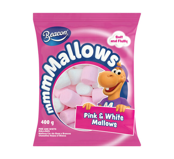 Beacon Mallows Pink & White Mallows 400g