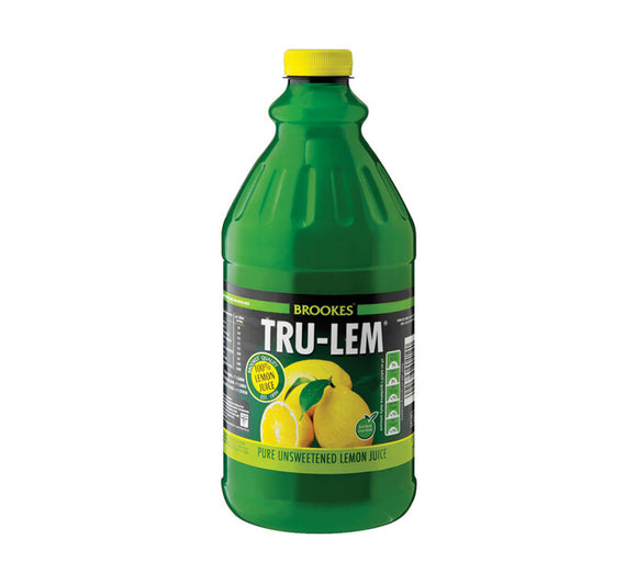 Brookes Tru-Lem Unsweetened 100% Lemon Juice 2L