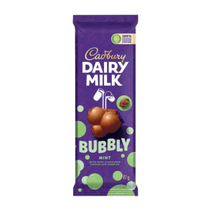 Cadbury Dairy Milk Bubbly Mint Chocolate Slab 150g