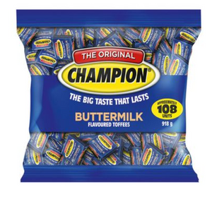 The Original Champion Buttermilk Flavoured Toffee 108's bag