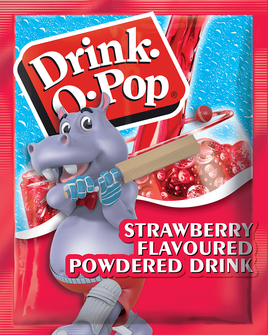 DrinkOPop Strawberry Flavoured Powdered Drink Sachet 10g The South