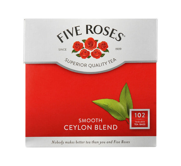 Five Roses Smooth Ceylon Blend Teabags 102s – The South African Shop