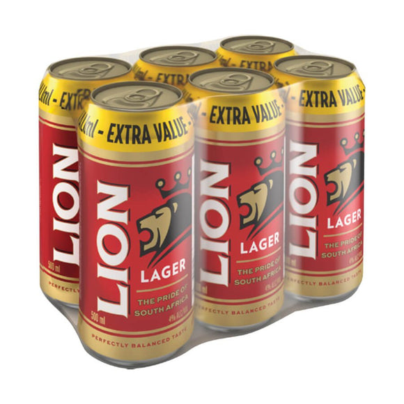 Lion Lager Can 6 Pack 500ML