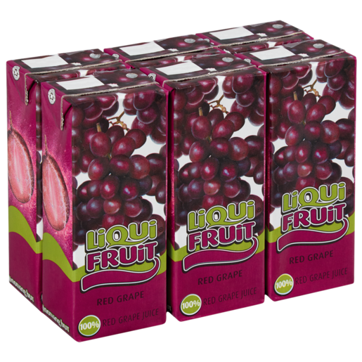 Liqui Fruit Red Grape Juice Box 250ml - 6 Pack