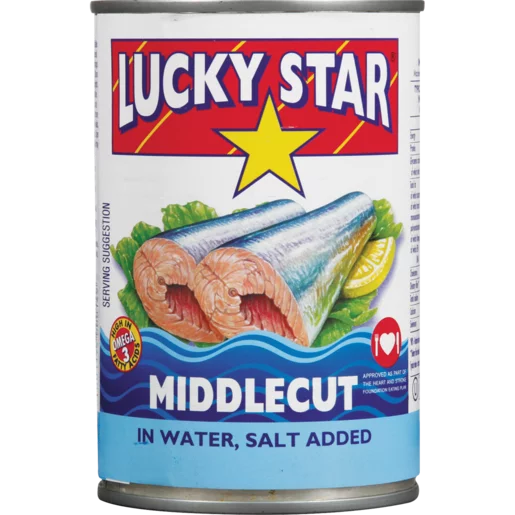 Lucky Star Middlecut in Water, Salt Added 425g NET