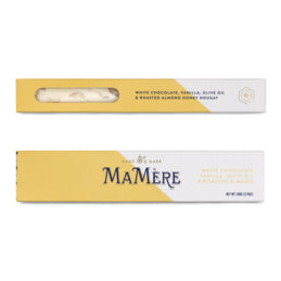 Ma Mère Confections White Chocolate, Vanilla, Olive Oil and Roasted Almond Nougat 100g