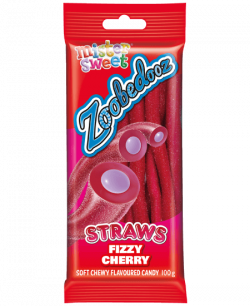 Mister Sweet Fizzy Cherry Zoobedooz Straws 100g