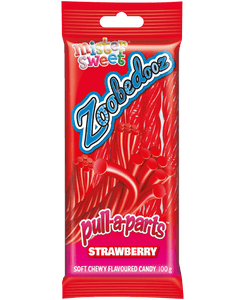 Mister Sweet Strawberry Zoobedooz Pull-a-Parts 100g