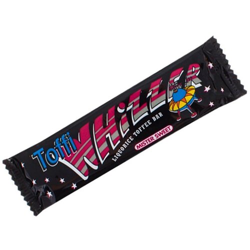 Mister Sweet Toffi Whizzer Liquorice Flavoured Toffee bar 35g