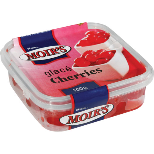 Moirs Glacé Red Cherries 100g