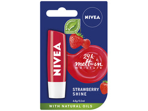 Nivea Lip Balm Strawberry Shine Red 4.8g
