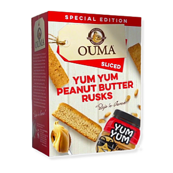 Ouma Yum Yum Peanut Butter Rusks Sliced 450g
