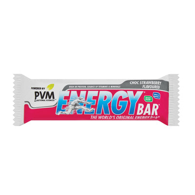 PVM Energy Bar Choc Strawberry 45g