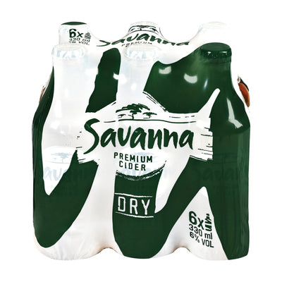 Savanna Premium Cider Dry Bottles 6 Pack 330ml