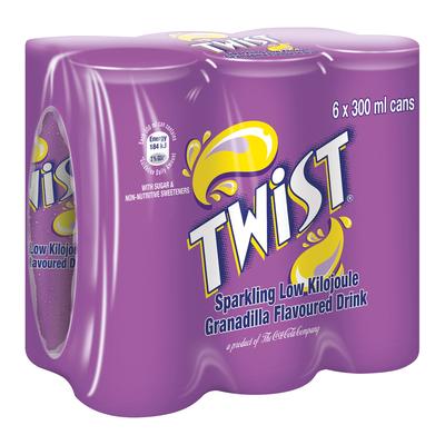 Schweppes Granadilla Twist Can 300ml 6 Pack