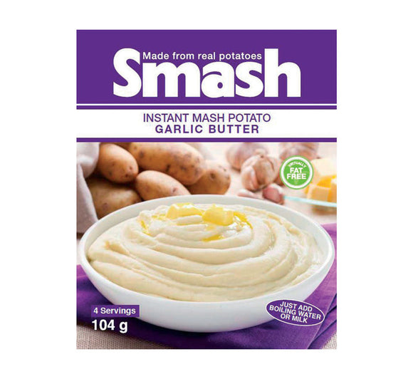Smash Instant Mash Potato Garlic & Butter 104g