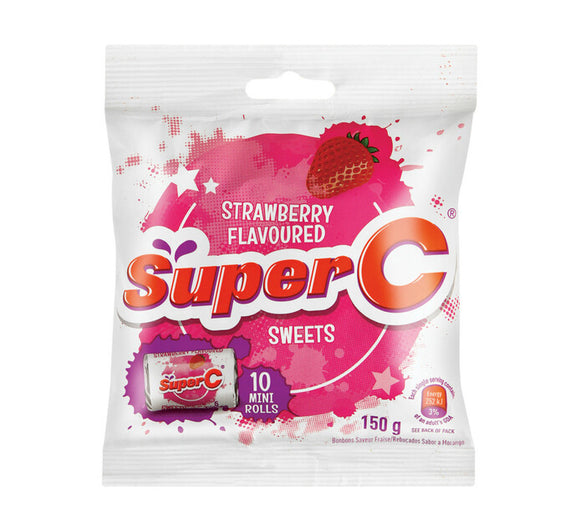 Super C Mini Roll 10pc Strawberry Roll 150g
