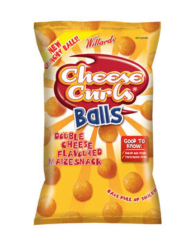Willards Cheese Curls Balls Double Cheese Flavoured Maize Snack 100g ...