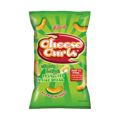 Willards Cheese Curls Cheese and Onion Flavoured Maize Snack 150g