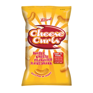 Willards Cheese Curls Double Cheese Flavoured Maize Snack 150g