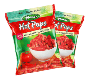 Frimax Hot Pops Maize Snack Tomato Chilli Flavoured 100g